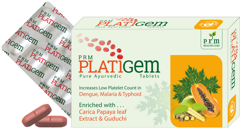 PRM Platigem Tablets Ayurvedic Platelet Support | Papaya Extract & Giloy | Immunity Booster & Liver Health Support