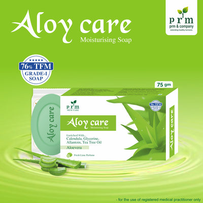 Aloy Care Herbal Soap 🌿 | Aloe Vera, Tea Tree & Vitamin E Skin Nourishing Soap | Anti-Aging Glow & Spot Care for All Skin Types( PACK OF 2 )