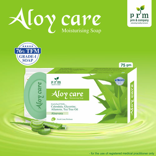 Aloy Care Herbal Soap 🌿 | Aloe Vera, Tea Tree & Vitamin E Skin Nourishing Soap | Anti-Aging Glow & Spot Care for All Skin Types( PACK OF 2 )