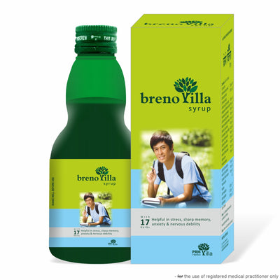 Brenovilla Brain Tonic Syrup | Ayurvedic Memory & Concentration Support | Brahmi, Shankhpushpi & Ashwagandha Brain Health Formula (200 ml) ( pack of 2 )