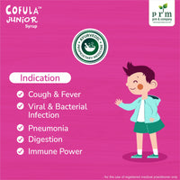 Cofula Junior Kids Herbal Cough Syrup 🍯 | Ayurvedic Relief for Children’s Cough, Cold & Sore Throat | Tulsi, Ginger & Honey Formula (100 ml)  ( pack of 2 )