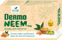 PRM Dermo Neem Soap 75g | Neem, Turmeric & Olive Oil | Anti-Acne Ayurvedic Bath Soap for Clear, Smooth & Healthy Skin ( pack of 2)