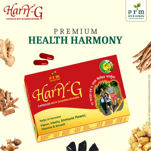 Harry G Capsules 🌿 | Advanced Ayurvedic Vigor & Vitality Formula | 27 Herbal Ingredients with Shilajit, Ashwagandha & Swarna Bhasma | Strength, Stamina & Immunity Support