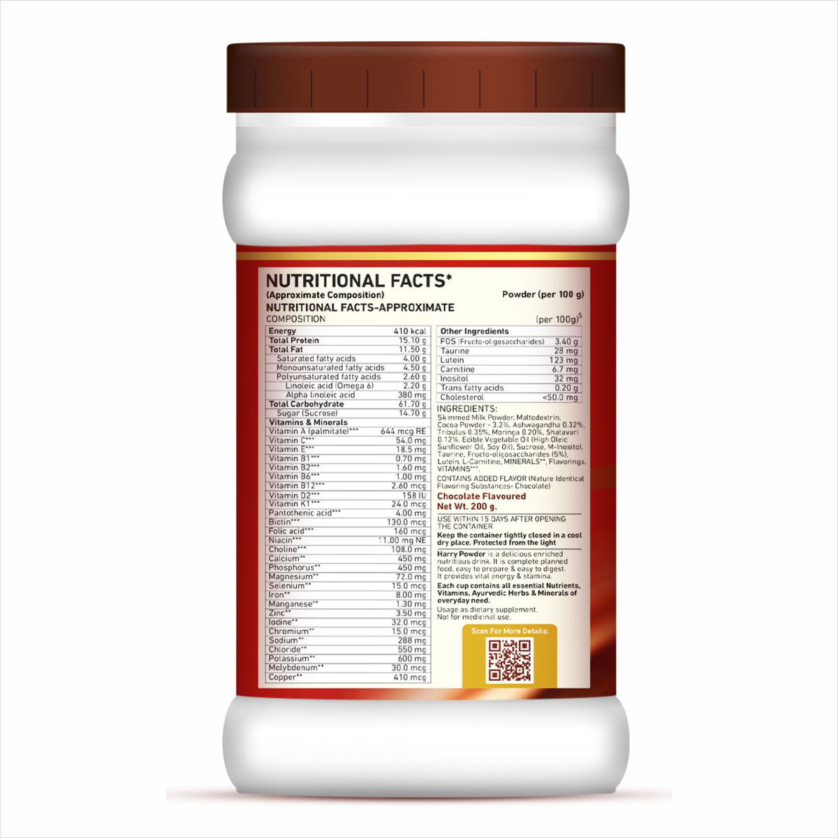Harry Herbs & Protein Powder 200g 💪 | Ayurvedic Nutrition Supplement for Kids & Adults 🌿 | Energy, Immunity, Bone Strength & Digestion Support