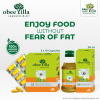 Obeevilla Ayurvedic Weight Loss Capsules | Natural Fat Burner & Metabolism Booster | Garcinia, Guggul & Shilajit Formula | Herbal Anti-Obesity Support (30 Capsules) ( pack of 2 )