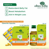 Obeevilla Ayurvedic Weight Loss Capsules | Natural Fat Burner & Metabolism Booster | Garcinia, Guggul & Shilajit Formula | Herbal Anti-Obesity Support (30 Capsules) ( pack of 2 )