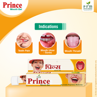 Prince Mouth Gel 🌿 | Ayurvedic Relief for Mouth Ulcers, Sores & Tooth Pain | Herbal Oral Care with Clove & Mulethi (pack of  3)