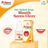 Prince Mouth Liquid 🌿 | Ayurvedic Mouth Ulcer Relief Liquid | Herbal Oral Care for Mouth Sores, Tooth Pain & Thrush( Pack of 4)
