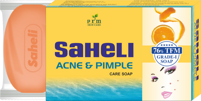 PRM Saheli Anti-Acne Soap 75g | Zinc Oxide, Tea Tree & Jojoba Oil | Pimple Control, Skin Glow & Anti-Bacterial Bath Soap  ( pack of 2  )