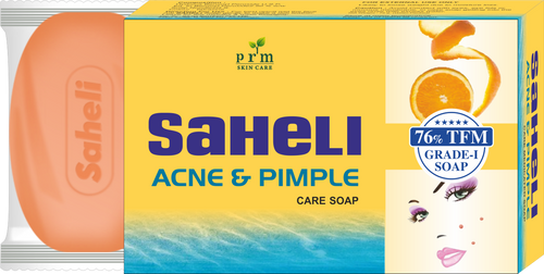 PRM Saheli Anti-Acne Soap 75g | Zinc Oxide, Tea Tree & Jojoba Oil | Pimple Control, Skin Glow & Anti-Bacterial Bath Soap  ( pack of 2  )