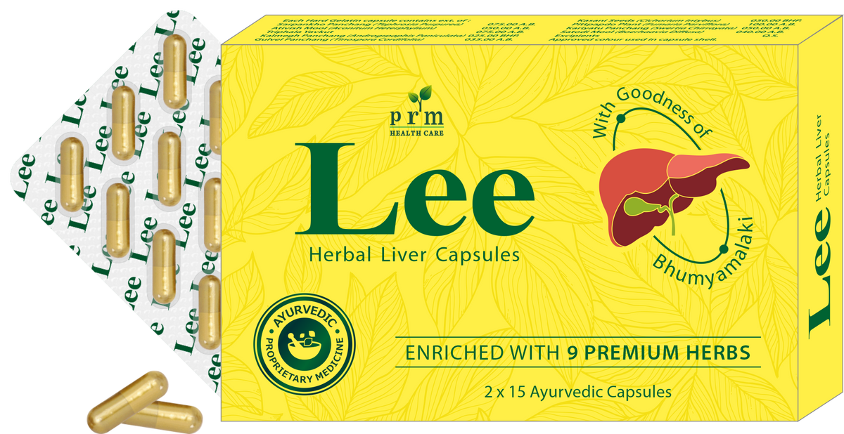 Lee Herbal Liver Care Capsules (2x15) 🌿 | Ayurvedic Liver Support Supplement | For Jaundice, Hepatitis, Fatty Liver & Detox