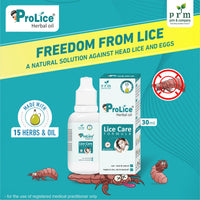Prolice Herbal Anti Lice Oil – Removes Lice, Nits & Eggs | Neem, Tulsi & Tea Tree Hair Treatment (30ml) ( pack of 3 )