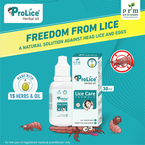 Prolice Herbal Anti Lice Oil – Removes Lice, Nits & Eggs | Neem, Tulsi & Tea Tree Hair Treatment (30ml) ( pack of 3 )