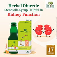 PRM Stenovilla Kidney Care Syrup – Ayurvedic Herbal Formula for Kidney Health, Urinary Tract Support & Renal Detox | 17 Herbal Extracts | Natural Kidney Function Support