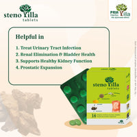 Stenovilla Herbal Tablets for Kidney Stones, Burning Urination & UTI Relief – 30 Tablets ( Pack of 2)