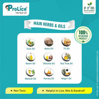 Prolice Herbal Anti Lice Oil – Removes Lice, Nits & Eggs | Neem, Tulsi & Tea Tree Hair Treatment (30ml) ( pack of 3 )