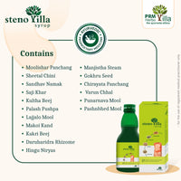 PRM Stenovilla Kidney Care Syrup – Ayurvedic Herbal Formula for Kidney Health, Urinary Tract Support & Renal Detox | 17 Herbal Extracts | Natural Kidney Function Support
