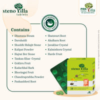 Stenovilla Herbal Tablets for Kidney Stones, Burning Urination & UTI Relief – 30 Tablets ( Pack of 2)