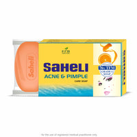 PRM Saheli Anti-Acne Soap 75g | Zinc Oxide, Tea Tree & Jojoba Oil | Pimple Control, Skin Glow & Anti-Bacterial Bath Soap  ( pack of 2  )