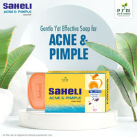 PRM Saheli Anti-Acne Soap 75g | Zinc Oxide, Tea Tree & Jojoba Oil | Pimple Control, Skin Glow & Anti-Bacterial Bath Soap  ( pack of 2  )