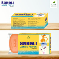 PRM Saheli Anti-Acne Soap 75g | Zinc Oxide, Tea Tree & Jojoba Oil | Pimple Control, Skin Glow & Anti-Bacterial Bath Soap  ( pack of 2  )